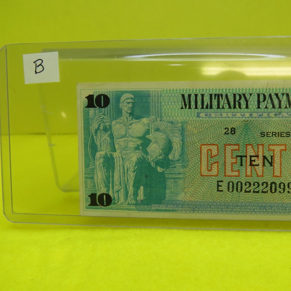 VTG 1969 South Vietnam US Military Pay Certificate Series 692 10c #28.